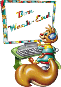 Gif animé bon week-end ecureuil